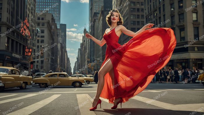 Radiant Red Pin-Up Street Dance