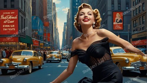 Glamorous Pin-Up Dancing Queen, Vintage NYC