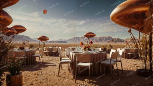 Extraterrestrial Banquet on Mars by Catering Service