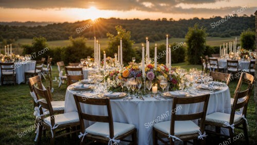 Sunset Outdoor Banquet Space by Catering Service Company