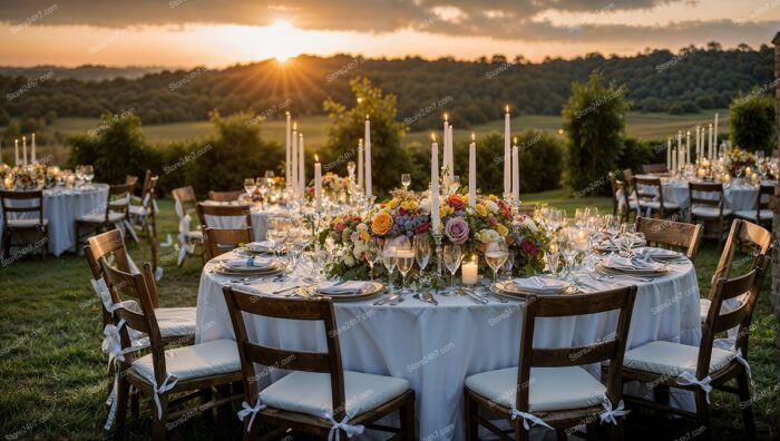 Sunset Outdoor Banquet Space by Catering Service Company