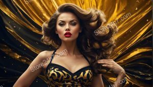 Golden Swirls of Elegance Couture