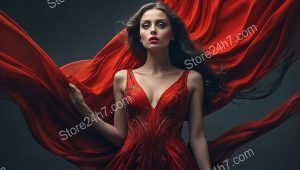 Empowered Elegance in Striking Red