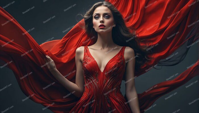 Empowered Elegance in Striking Red