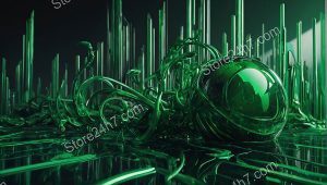 Emerald Digital Landscape Algorithm Representation
