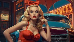 Retro Chic: Classic Car Pin-Up