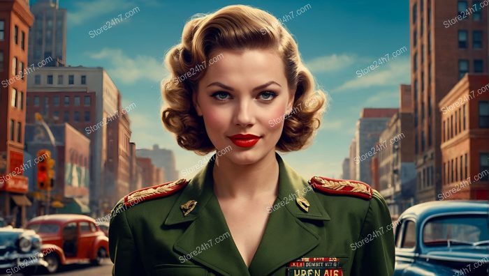 Classic Pin-Up Military Portrait