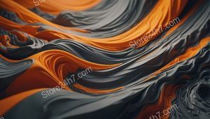Surreal Tangerine Twists in Monochrome Waves