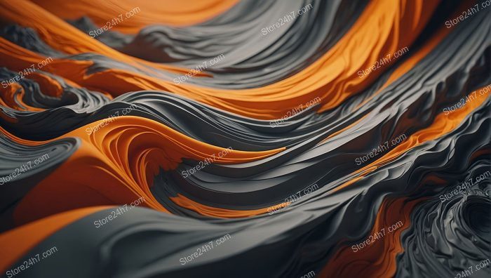 Surreal Tangerine Twists in Monochrome Waves