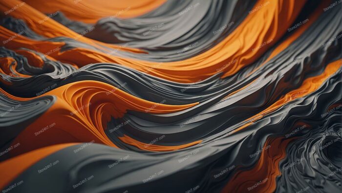 Surreal Tangerine Twists in Monochrome Waves