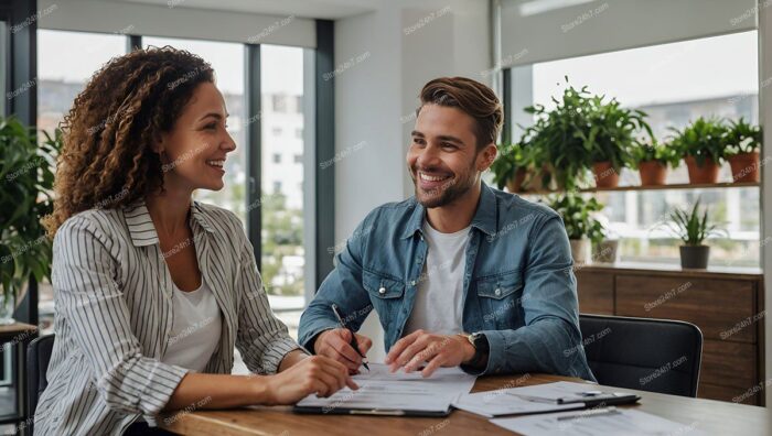 Home Buyers Celebrate Mortgage Approval