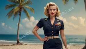 Classic Beachside Army Pin-Up Uniform