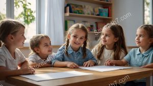 Children Engaged in Collaborative Learning