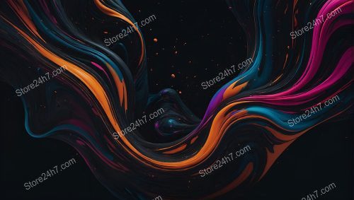 Vibrant Swirling Abstract Cosmic Flow