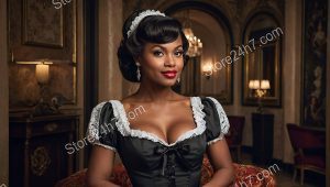 Elegant Maid Pin-Up Photography
