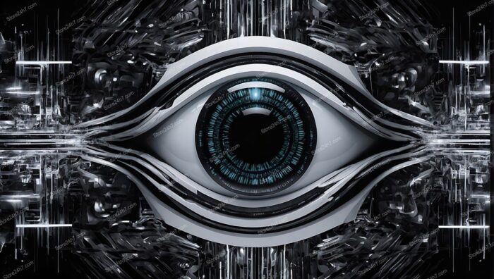 Digital Eye Synthesis Futuristic Surrealism