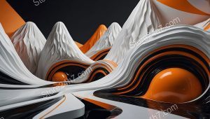 Alpine Peaks in Surreal Folds