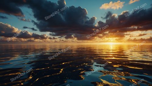 Sunset Mirage over Calm Waters