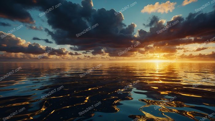 Sunset Mirage over Calm Waters