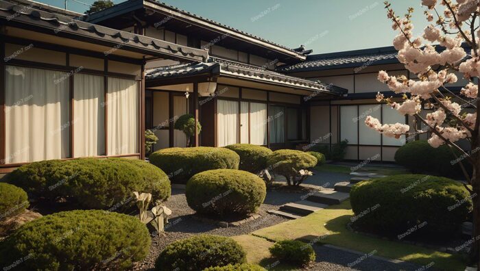 Traditional Japanese Hotel Garden View