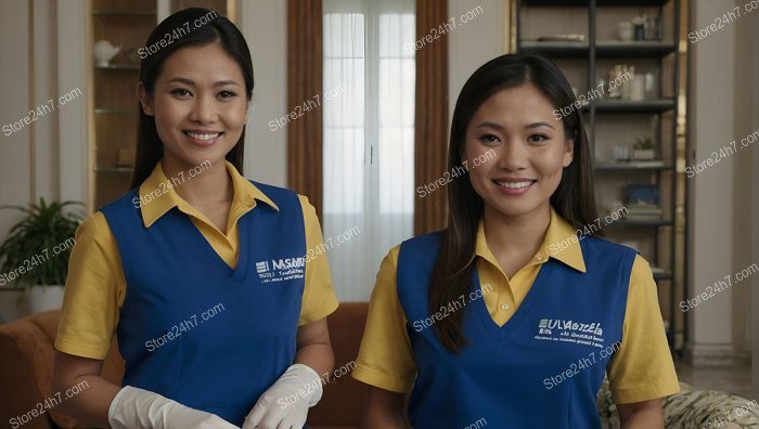 Cheerful Cleaning Service Team Portrait