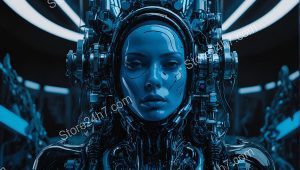 Blue Machina Sentience Emergent Portrait