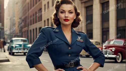 Retro Military Pin-Up: Iconic 1940s Style