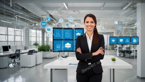 Tech-Savvy Virtual Assistant Modern Office