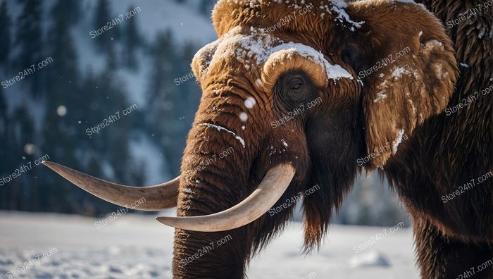 Tusked Woolly Giant Winter Portrait
