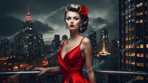Timeless Elegance in Urban Red Dress