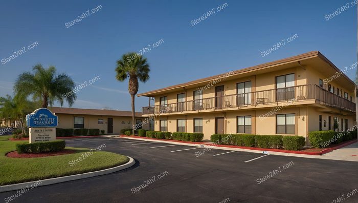 Palm-Adorned Motel Sunny Facade