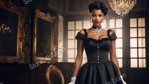 Sophisticated Pin-Up Maid Elegance