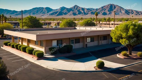 Desert Roadside Motel Scenic Backdrop