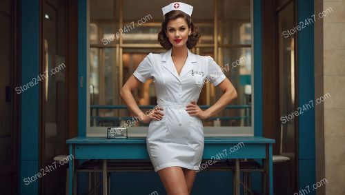Classic Charm: 1940s Pin-Up Nurse