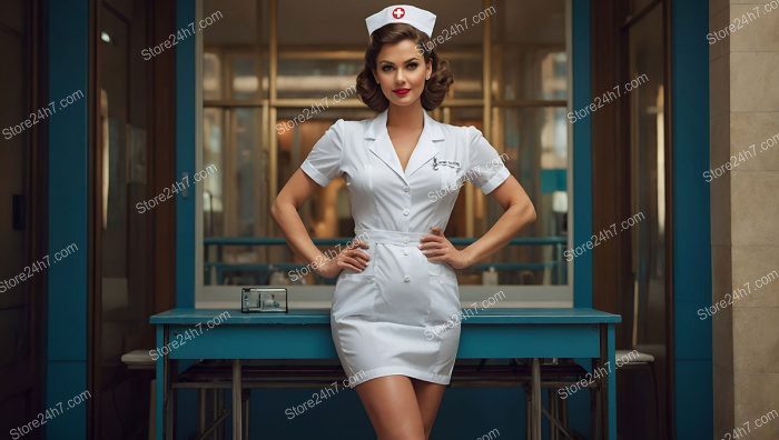 Classic Charm: 1940s Pin-Up Nurse