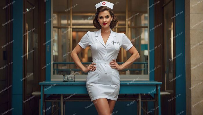 Classic Charm: 1940s Pin-Up Nurse