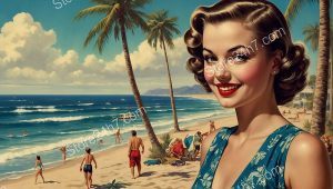 Thirties Palm Beach Pin-Up Beauty