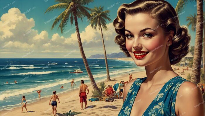 Thirties Palm Beach Pin-Up Beauty