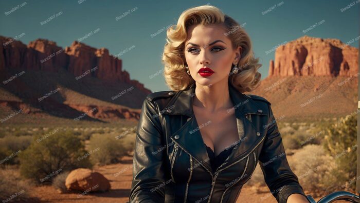 Desert Rider: Vintage Biker Pin-Up