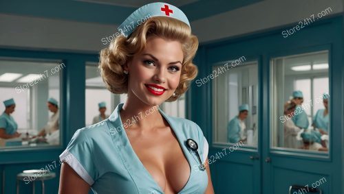 Retro 50s Pin-Up Nurse Charm