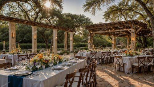 Serene Outdoor Dining Venue for Exclusive Catering Services