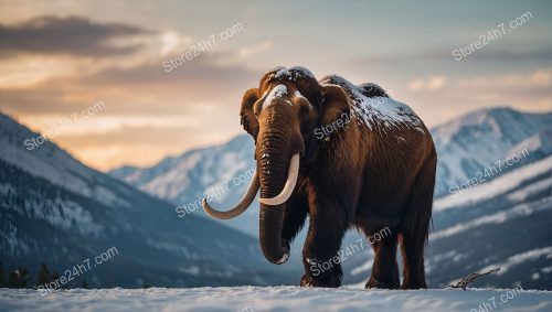 Mammoth Elephant Snowy Mountain Majesty