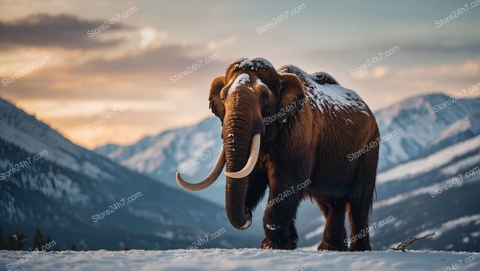 Mammoth Elephant Snowy Mountain Majesty