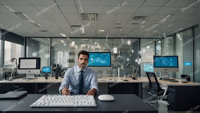 Tech-Savvy Virtual Assistant at Desk