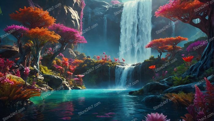 Mystic Falls in Colorful Alien Oasis