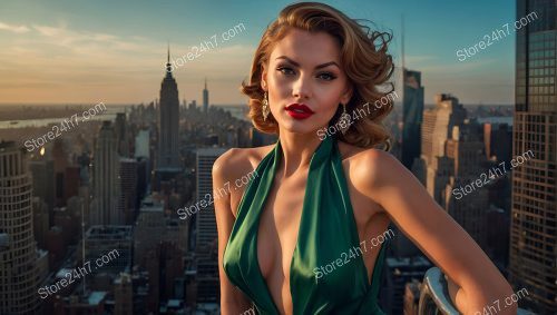New York Skyline: Pin-Up Elegance Elevated