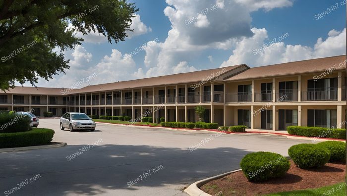 Cloudy Skies Over Peaceful Motel