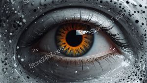Ethereal Gaze Through Liquid Veil