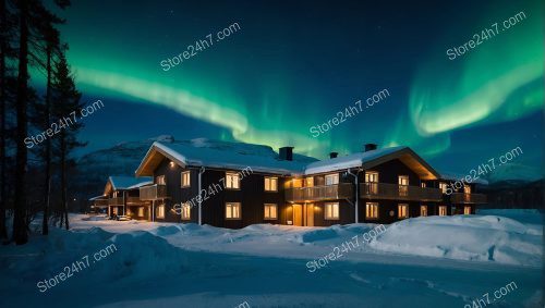 Swedish Hotel Aurora Boreal Backdrop