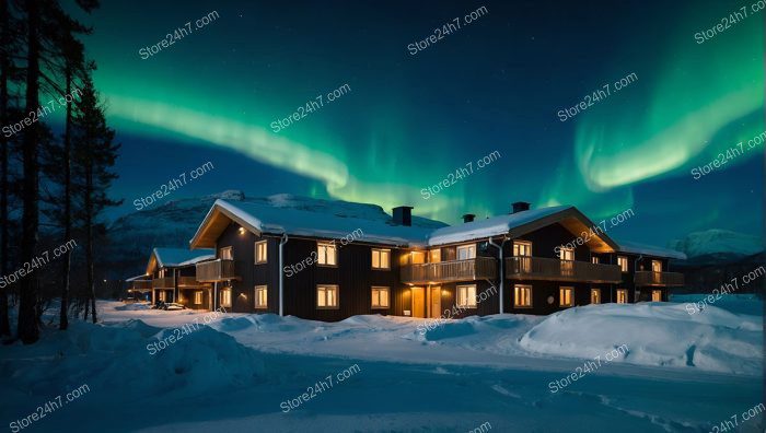 Swedish Hotel Aurora Boreal Backdrop